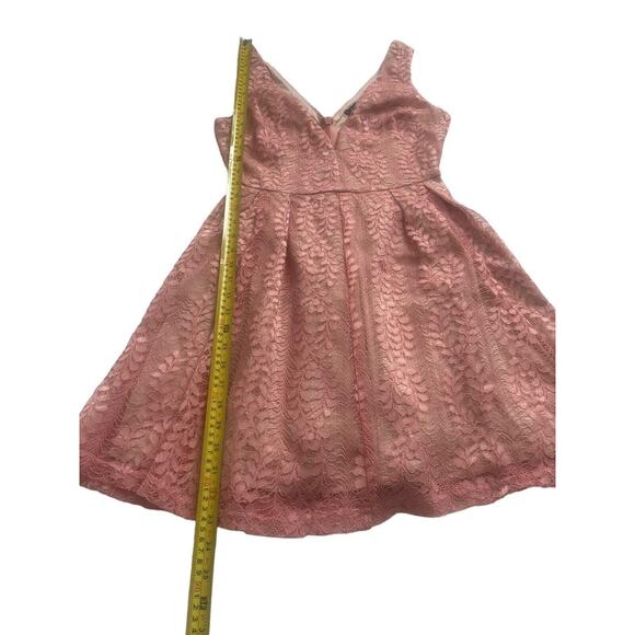 Lulus Blush Pink Lace Skater Dress Size Small All Of My Heart Formal HOCO New - Picture 6 of 14